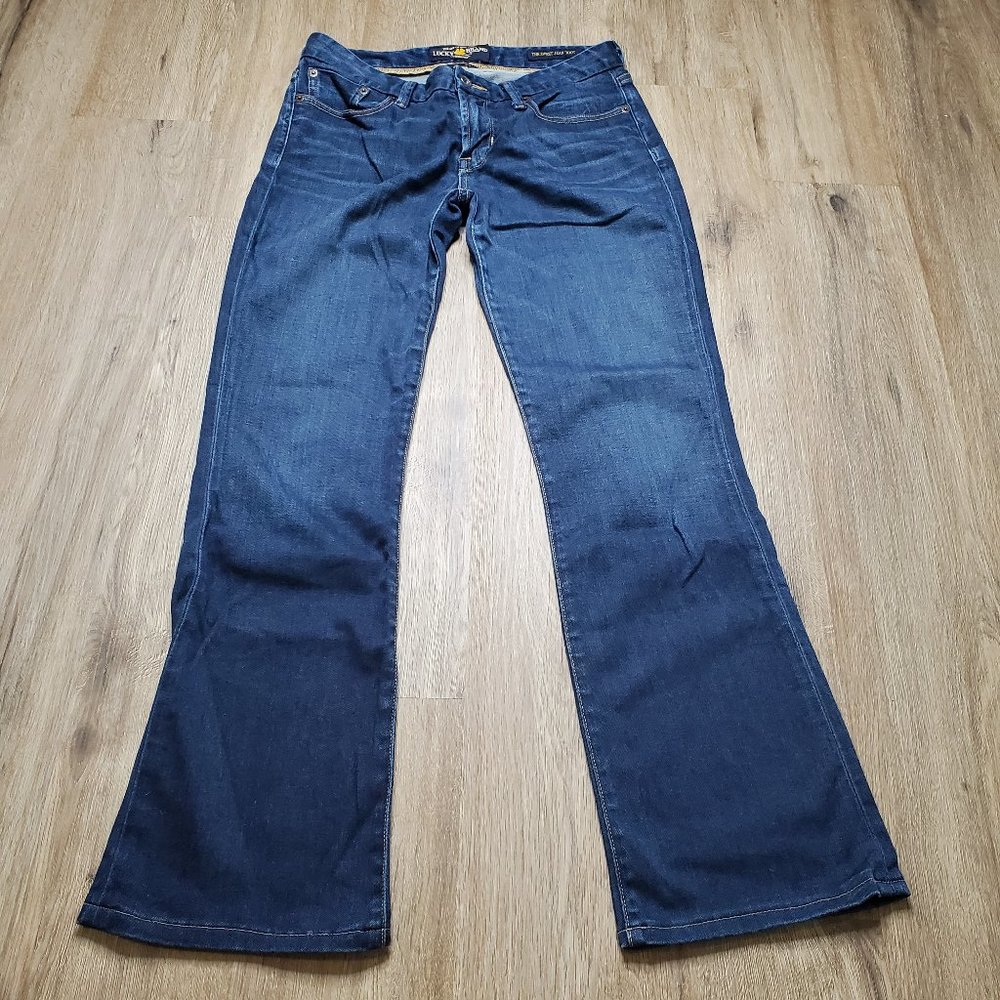 Lucky Brand The Sweet Jean Boot Cut  Women's Size 4/27 Dark Wash Mid Rise. Good